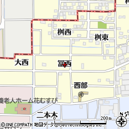 愛知県岩倉市西市町冨西周辺の地図