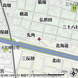 愛知県一宮市大和町氏永先角823-5周辺の地図