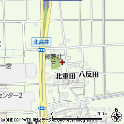 愛知県一宮市大和町北高井北重田1586周辺の地図