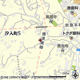 神奈川県横須賀市汐入町5丁目22-5周辺の地図