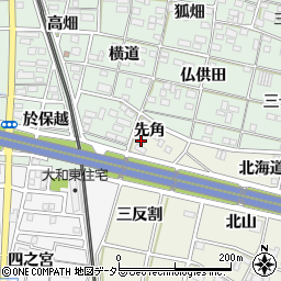 愛知県一宮市大和町氏永先角829-1周辺の地図
