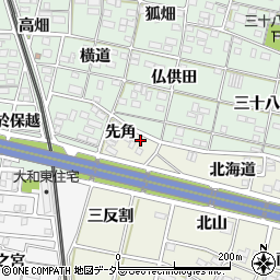 愛知県一宮市大和町氏永先角823-8周辺の地図