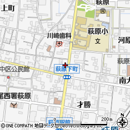 愛知県一宮市萩原町萩原下町40周辺の地図
