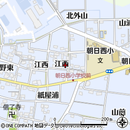愛知県一宮市上祖父江江西21-1周辺の地図
