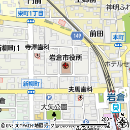 愛知県岩倉市周辺の地図