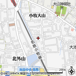 愛知県小牧市大山2106周辺の地図