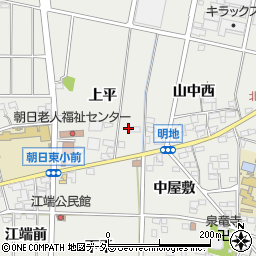 愛知県一宮市明地上平69周辺の地図
