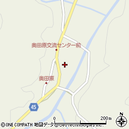 奥田原公民館周辺の地図