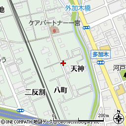愛知県一宮市大和町妙興寺天神周辺の地図