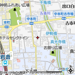 愛知県岩倉市中本町中市場13周辺の地図