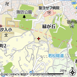 神奈川県横須賀市緑が丘14周辺の地図
