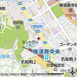 ハックドラッグ横須賀中央店周辺の地図