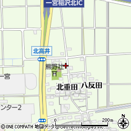 愛知県一宮市大和町北高井北重田1579周辺の地図