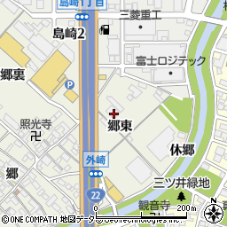 愛知県一宮市丹陽町外崎郷東周辺の地図