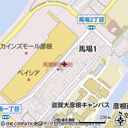 滋賀県彦根市馬場周辺の地図