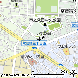 愛知県小牧市常普請3丁目108周辺の地図