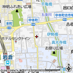 愛知県岩倉市中本町中市場14周辺の地図