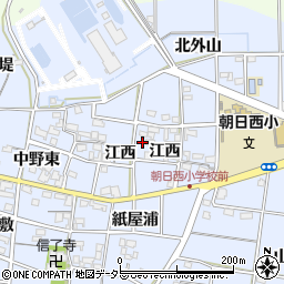 愛知県一宮市上祖父江江西3周辺の地図