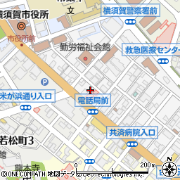 タイムズ横須賀日の出町駐車場周辺の地図