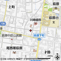 愛知県一宮市萩原町萩原下町45周辺の地図