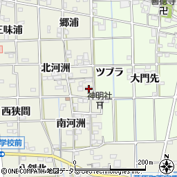 愛知県一宮市萩原町河田方北河洲269周辺の地図