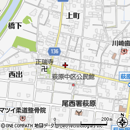愛知県一宮市萩原町萩原下町67周辺の地図