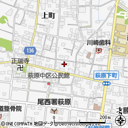 愛知県一宮市萩原町萩原下町57周辺の地図