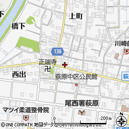愛知県一宮市萩原町萩原下町70周辺の地図