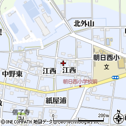 愛知県一宮市上祖父江江西112-3周辺の地図