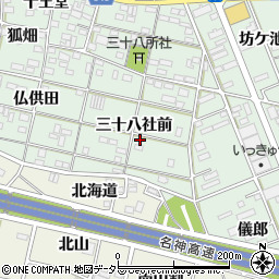愛知県一宮市大和町妙興寺三十八社前周辺の地図