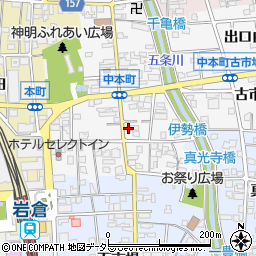 愛知県岩倉市中本町中市場15-4周辺の地図