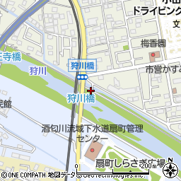 狩川橋周辺の地図