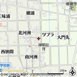 愛知県一宮市萩原町河田方北河洲272周辺の地図