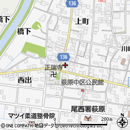 愛知県一宮市萩原町萩原下町73周辺の地図