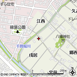 愛知県一宮市丹陽町外崎戌居周辺の地図