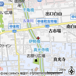 愛知県岩倉市中本町川添27周辺の地図
