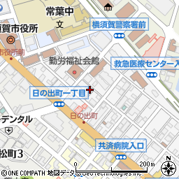 カギの救急車横須賀中央店周辺の地図