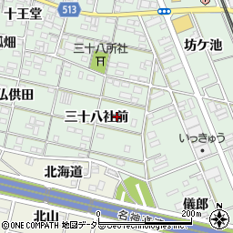 愛知県一宮市大和町妙興寺三十八社前34周辺の地図