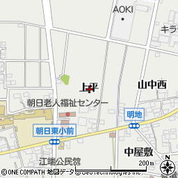 愛知県一宮市明地上平周辺の地図