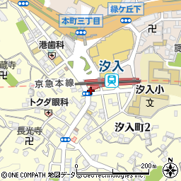 京浜急行バス株式会社　汐入駅バス案内所周辺の地図