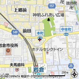 愛知県岩倉市本町神明西周辺の地図