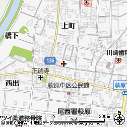 愛知県一宮市萩原町萩原下町68周辺の地図