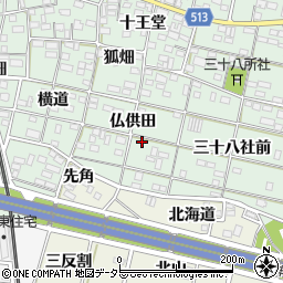 愛知県一宮市大和町妙興寺仏供田周辺の地図