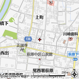愛知県一宮市萩原町萩原下町80周辺の地図