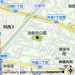 池新田公園周辺の地図