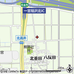 愛知県一宮市大和町北高井円小坊168周辺の地図