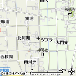 愛知県一宮市萩原町河田方北河洲15周辺の地図