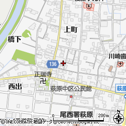 愛知県一宮市萩原町萩原下町76周辺の地図