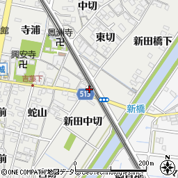 愛知県一宮市明地新田中切8周辺の地図