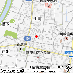 愛知県一宮市萩原町萩原下町81周辺の地図